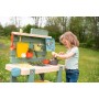 Smoby Life Cocina de Barro – Juguete de Exterior Infantil con 11 Accesorios – Depósito de Agua 1L y 2 Grandes Bandejas
