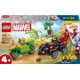 LEGO Marvel Spin y Electro: Duelo de Vehículos Dinosaurio, Coche y Moto de Juguete, Juguetes de Superhéroes y Regalo para Niños