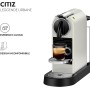 Nespresso De'Longhi Citiz EN167.W - Cafetera monodosis de cápsulas Nespresso, compacta, 19 bares, apagado automático, color