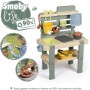 Smoby Life Cocina de Barro – Juguete de Exterior Infantil con 11 Accesorios – Depósito de Agua 1L y 2 Grandes Bandejas