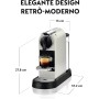 Nespresso De'Longhi Citiz EN167.W - Cafetera monodosis de cápsulas Nespresso, compacta, 19 bares, apagado automático, color