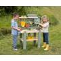 Smoby Life Cocina de Barro – Juguete de Exterior Infantil con 11 Accesorios – Depósito de Agua 1L y 2 Grandes Bandejas