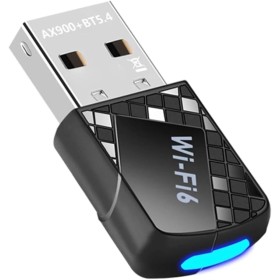Ocnvlia Adaptador AX900 USB WiFi 6 Bluetooth 5.4 2 en 1 Dongle Receptor Inalámbrico de Red de Banda Dual de 2,4 G y 5 GHz