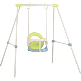 SMOBY Life, Columpio de Metal para Bebé, Asiento Seguro con Barra Antivuelco, Resistente a los Rayos UV, Optimo para Interior y