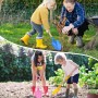 Palas de Playa para niños, Pala de Arena de plástico ABS de 40 cm con Mango de Madera Duradero para niños pequeños, Caja de