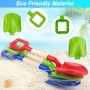 Palas de Playa para niños, Pala de Arena de plástico ABS de 40 cm con Mango de Madera Duradero para niños pequeños, Caja de