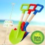 Palas de Playa para niños, Pala de Arena de plástico ABS de 40 cm con Mango de Madera Duradero para niños pequeños, Caja de