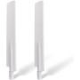 Eightwood Antena WiFi 6E, antena de 2,4 GHz, 5 GHz, 6 GHz, Wi-Fi, 6 dBi RP-SMA WiFi, antena para PC, color blanco, compatible