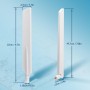 Eightwood Antena WiFi 6E, antena de 2,4 GHz, 5 GHz, 6 GHz, Wi-Fi, 6 dBi RP-SMA WiFi, antena para PC, color blanco, compatible