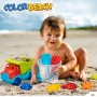 ColorBaby - Juguetes de Playa para niños, Bolsa Juguetes Playa, Cubo Arena, diámetro 18 cm, cedazo, Pala, rastrillo, regadera,