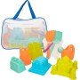 ColorBaby - Juguetes de Playa para niños, Bolsa Juguetes Playa, Cubo Arena, diámetro 18 cm, cedazo, Pala, rastrillo, regadera,