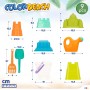 ColorBaby - Juguetes de Playa para niños, Bolsa Juguetes Playa, Cubo Arena, diámetro 18 cm, cedazo, Pala, rastrillo, regadera,