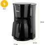 Tristar Cafetera Acero Inoxidable, 8-10 Tazas, 900W, Jarra Térmica, Función Mantener Caliente, Sistema Antigoteo, Filtro