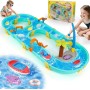 Gaethra Juguete de Mesa de Arena y Agua 3+ Jahr, Mesas de Juegos Exteriores para Agua y Arena con 2 Barcos, 6 Figuras Animales,