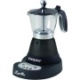 BEPER BC.041N Lucilla Cafetera Eléctrica de Aluminio Programable de 3 Tazas (100 ml), Temporizador, Café Caliente durante 30