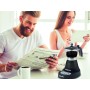 BEPER BC.041N Lucilla Cafetera Eléctrica de Aluminio Programable de 3 Tazas (100 ml), Temporizador, Café Caliente durante 30