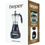 BEPER BC.041N Lucilla Cafetera Eléctrica de Aluminio Programable de 3 Tazas (100 ml), Temporizador, Café Caliente durante 30