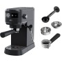 AEG Cafetera Espresso Compacta EC6-1-6ST, 15 Bares, Café Molido y Monodosis, Pantalla Táctil, Espumador de Leche, Depósito 1L,