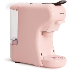 CREATE / POTTS / Cafetera multicápsula express y café molido Rosa / 19 bar, programable, ligera y compacta, tanque 600ml,