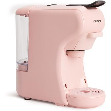 CREATE / POTTS / Cafetera multicápsula express y café molido Rosa / 19 bar, programable, ligera y compacta, tanque 600ml,