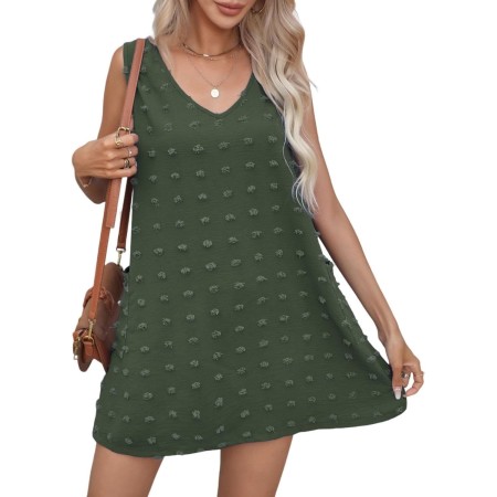 Vestido de Playa para Mujer Sin Mangas Suelto Ropa de Baño Playa Traje de Baño Vestido de Bikini Camisolas y Pareos Beach Bikini