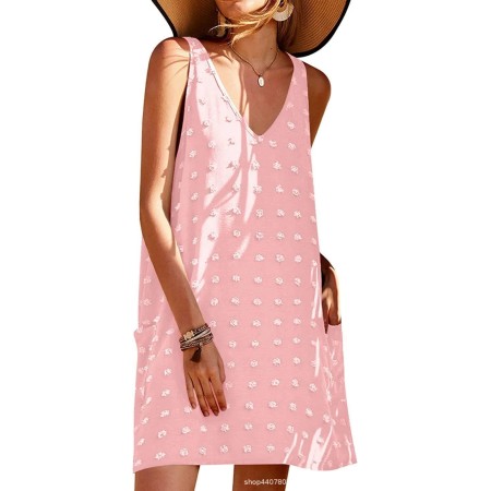 Vestido de Playa para Mujer Sin Mangas Suelto Ropa de Baño Playa Traje de Baño Vestido de Bikini Camisolas y Pareos Beach Bikini