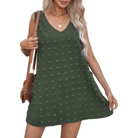 Vestido de Playa para Mujer Sin Mangas Suelto Ropa de Baño Playa Traje de Baño Vestido de Bikini Camisolas y Pareos Beach Bikini
