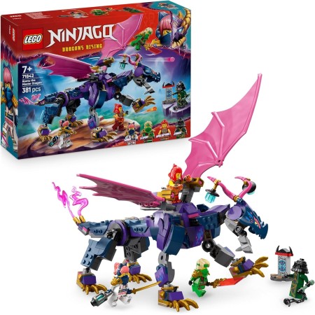 LEGO Ninjago Dragón Maestro Rontu - Figura Articulada de Dragón de Juguete con Cañón - 4 Minifiguras Inc. Lloyd, Sora y Wyldfyre