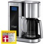 Russell Hobbs Cafetera de Goteo Elegance - Diseño de Cristal, Capacidad de 1,25L, Soporte de Filtro Extraíble, Tecnología