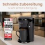 Clatronic KA 3356 Cafetera eléctrica pequeña de Goteo automática, Capacidad de 1 Taza café, 300 W, 1 Cups, plástico, Negro