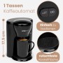 Clatronic KA 3356 Cafetera eléctrica pequeña de Goteo automática, Capacidad de 1 Taza café, 300 W, 1 Cups, plástico, Negro