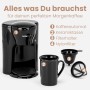 Clatronic KA 3356 Cafetera eléctrica pequeña de Goteo automática, Capacidad de 1 Taza café, 300 W, 1 Cups, plástico, Negro