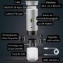 Cafetera Portatil Capsulas 3 en 1 compatible con Nespresso Dolce Gusto y Café Molido - Mini Cafetera Portátil Multicapsulas