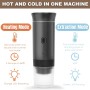 Umisu 3 en 1 Cafetera Espresso Portátil, Máquina de Café Portátil Eléctrica Café Expreso Recargable para Cápsulas Pequeñas o