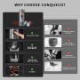 CONQUECO Cafetera Portátil con Cápsula de Espresso - 12V Máquina de Café Electrica con Batería - para Coche Camión y Viajes -
