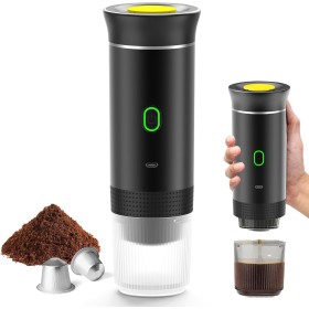 Cafetera espresso 3 en 1, cafetera multicápsulas con autocalentamiento de 4 a 6 minutos, para cápsulas pequeñas o grandes y café