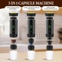 Cafetera espresso 3 en 1, cafetera multicápsulas con autocalentamiento de 4 a 6 minutos, para cápsulas pequeñas o grandes y café