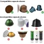 Cafetera espresso 3 en 1, cafetera multicápsulas con autocalentamiento de 4 a 6 minutos, para cápsulas pequeñas o grandes y café