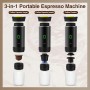 VHV Cafetera Portatil, Cafetera Portátil Cápsula de Espresso 3 en 1, Autocalentamiento de 2a6 Minutos, Para Cápsulas Pequeñas o