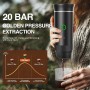 VHV Cafetera Portatil, Cafetera Portátil Cápsula de Espresso 3 en 1, Autocalentamiento de 2a6 Minutos, Para Cápsulas Pequeñas o