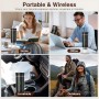 VHV Cafetera Portatil, Cafetera Portátil Cápsula de Espresso 3 en 1, Autocalentamiento de 2a6 Minutos, Para Cápsulas Pequeñas o