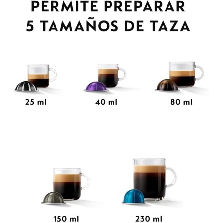 Krups Nespresso VERTUO Pop XN9204 - Cafetera de cápsulas, máquina de café expreso, 4 tamaños tazas, tecnología Centrifusion, 35%