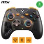 MSI FORCE GC20 V2 WHITE Controlador Gamepad con Cable para PC - Cubiertas D-Pad Intercambiables, 2 Motores de Vibración, USB 2.0