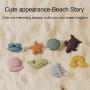 Melearch Juguetes de Playa para niños, Juego de 10 Piezas de Arena, Cubo y Pala, Herramientas de Arena Divertidas al Aire Libre