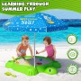 HYES Arenero de Tortuga para Jardin, Arenero con Sombrilla, 8 Piezas de Pala de Arena, Juguete de Playa, Arenero Niños con Tapa,