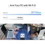 Mercusys MA14N AX300 WiFi 6 WiFi USB, Memoria WiFi para PC Fijo, 287 Mbps a 2,4 GHz, Adaptador WiFi USB para Windows 11/10/7,