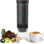 Bostar Máquina de Café Portátil, Cafetera Espresso 3 en 1 Eléctrica Portátil Expreso Recargable para Cápsulas Pequeñas o Grandes