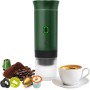 Bostar Máquina de Café Portátil, Cafetera Espresso 3 en 1 Eléctrica Portátil Expreso Recargable para Cápsulas Pequeñas o Grandes