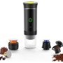 Nicoone Cafetera espresso portátil para camping, máquina de café expreso, inalámbrica, eléctrica, 3 en 1, cafetera en polvo para