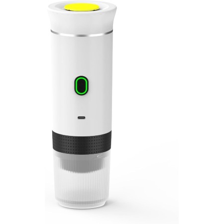 Nicoone Cafetera espresso portátil para camping, máquina de café expreso, inalámbrica, eléctrica, 3 en 1, cafetera en polvo para